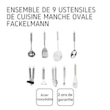 thumbnail of Ensemble de 9 ustensiles de cuisine inox Fackelmann Ovale