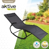 thumbnail of Espreguiçadeira de jardim de baloiço antracite com almofada Aktive