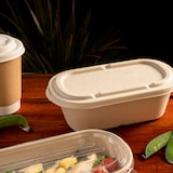 thumbnail of Tampas Lunch Box 320.54/55 'Bionic' 1000 Ml 22,6X13,4X1,4 Cm Natural Bagaço (500 Unidades)