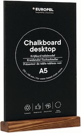 thumbnail of Kreidetafel Tischaufsteller Europel A5 Hochformat Naturholz 356272