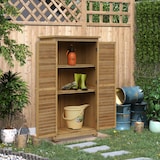 thumbnail of Outsunny Armadio Porta Attrezzi da Giardino  3 Ripiani Legno