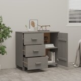 thumbnail of vidaXL Sideboard HAMAR Hellgrau 90x40x80 cm Massivholz Kiefer