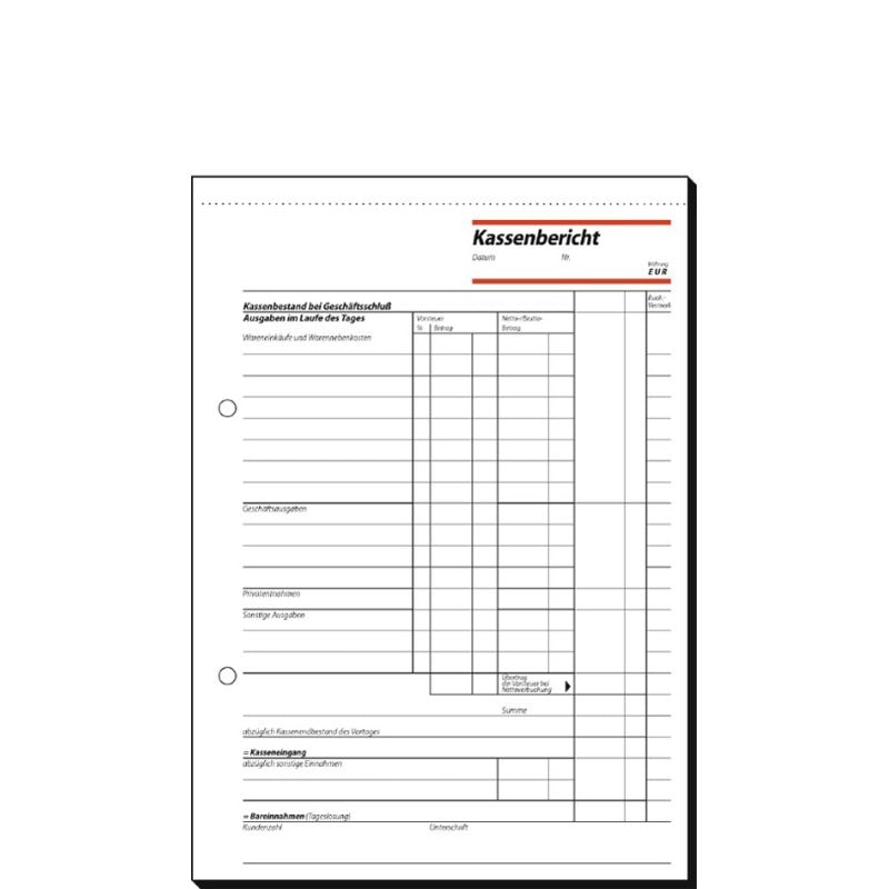 sigel Formularbuch 'Kassenblock', 100 x 158 mm, 2 x 50 Blatt