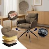 thumbnail of CHEFGASTRO 2er Set Esszimmerstuhl SAINT LOUIS Stoff HxBxT 83x57x62cm Stoff Braun Küchenstuhl