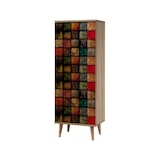 thumbnail of Dmora Scarpiera Dgrandin, Mobile portascarpe, Armadio da ingresso multiuso, Mobiletto per calzature, 50x38h135 cm, Quercia e Multicolore