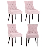 thumbnail of Set 4 poltrone pranzo Aberdeen in velluto rosa/antico