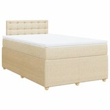 thumbnail of vidaXL Boxspringbett mit Matratze Creme 120x200 cm Stoff