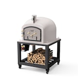 thumbnail of MF - Horno de Leña Exterior de Obra Modelo KITAWAY (Blanco - 100 x 100 x 170 cm) – Aislado con Corcho y 3 Mantas Cerámicas