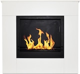 thumbnail of Bodenstehender Bioethanol-Kamin aus weißem Holz, hergestellt in Italien, Michelangelo, 96 x 36 x 90 h