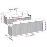 thumbnail of vidaXL Garten-Sofa-Set 9 pcs Beige 55 x 55 x 37 cm Poly Rattan