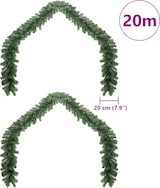 thumbnail of vidaXL Weihnachtsgirlande 2 pcs Grün 20 m PVC