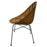thumbnail of SIT Möbel Stuhl | runde Sitzschale Rattan natur | Gestell Metall schwarz | B 70 x T 63 x H 88 cm | 05348-01 | Serie RATTAN