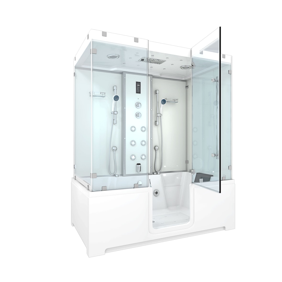 Kombination Badewanne Dusche K88-WS-EH-C-EA Duschtempel 180x100 cm OHNE Zusatzoption