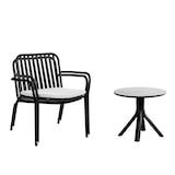thumbnail of METRO PROFESSIONAL Relax bistroset Soto, 3-delig, aluminium, 1 tafel, 2 stoelen, donkergrijs