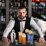 thumbnail of Relaxdays Barmatte 2er Set, mit Noppen, 40 x 30 cm, Abtropfmatte aus PVC, Geschirr trocknen, für Bar und Spüle, schwarz