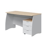 thumbnail of Mesa Escritorio Argon 74x136x67 Cm Blanco Artik Y Roble