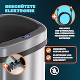 thumbnail of MONZANA® Sensor Mülleimer 58 L Wasserdicht Automatik Eckig Küche Abfalleimer Müllbehälter Edelstahl
