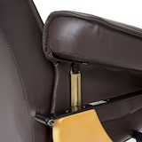 thumbnail of MCA Relax fauteuil Hamilton, TV fauteuil kruk, echt leer 130kg belastbaar ~ bruin, naturel bruin