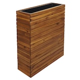 thumbnail of Caixa para plantas HWC-L21, vaso de flores para canteiros elevados, quadrado 77x63x23cm madeira de acácia para exterior com certificação MVG, castanho