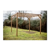 thumbnail of HABRITA pergola en bois thermo chauffé 8.88 m² sans couverture th3030