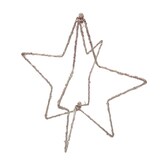 thumbnail of LED-Weihnachtsstern 25cm gold glitzernd Adventsstern Leuchtstern Drahtstern Deko Stern