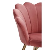 thumbnail of Esszimmerstuhl Tulpe Samt Rosa Gepolstert, Küchenstuhl mit Goldfarbenen Beinen, Schalenstuhl Skandinavisches Design, Polsterstuhl mit