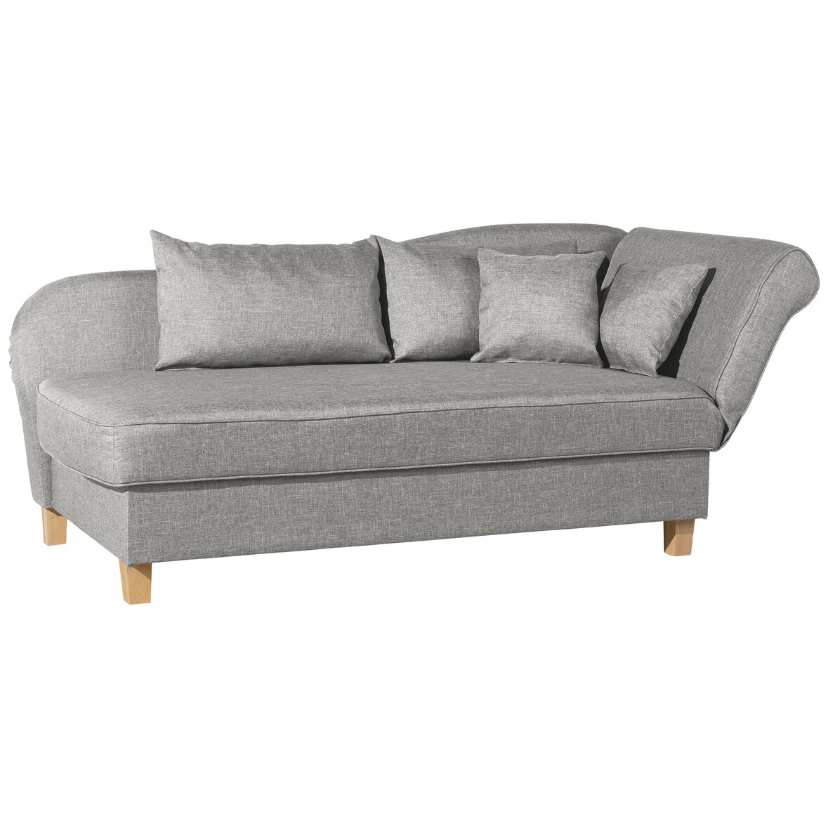 Max Winzer Recamiere mit Armteil rechts klappbar Selma - hellgrau