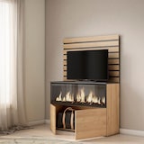 thumbnail of Sideboard, Schrank, Buffet, Ablage, 107x35x145 cm, Schlafzimmer, XXL Elektrokamin, Modern style, Eiche - 445_9