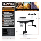 thumbnail of Brandson Funkwetterstation mit 5 in 1 Außensensor - LED Farbdisplay - DCF - Thermometer Hygrometer Barometer - Windgeschwindigkeit - Regenmenge
