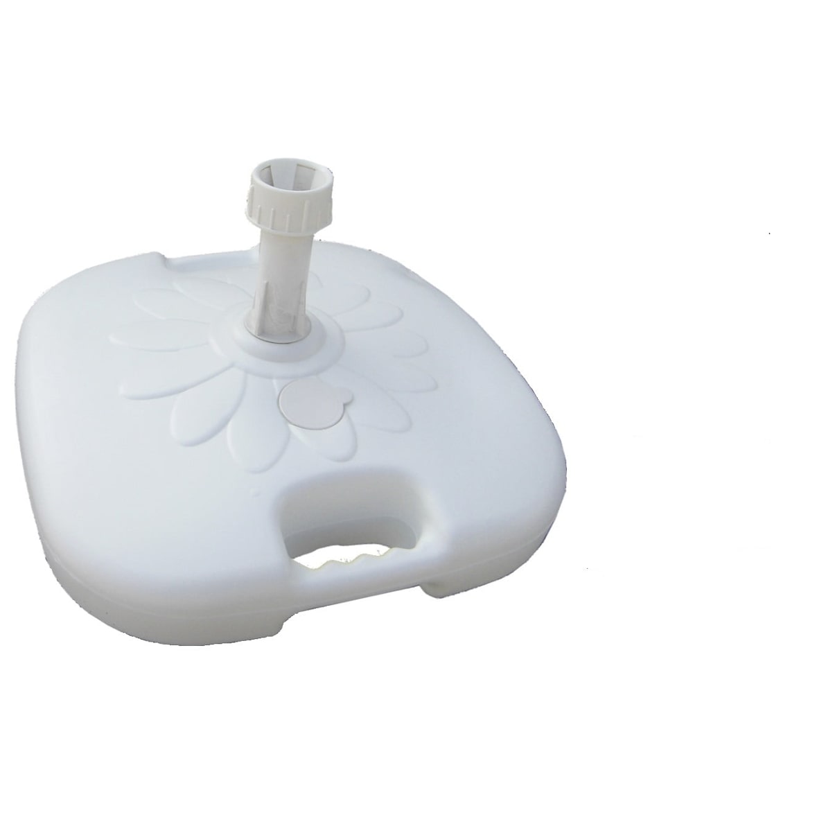 Base per Ombrellone Plastica cm.45x45 Bianco Spiaggia Piscina Mare Terrazzo Diametro funsto massimo 35mm. Minimo 22mm