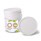 thumbnail of BIOZOYG Pappdeckel Eisbecher 1000 Stück Ø 92 mm Weiß  Deckel für Eisbecher Beschichtet Einweg  Kartondeckel Einwegdeckel Pappbecher to go Takeaway