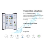 thumbnail of INFINITON Frigorifico Americano SBS-503A77XED, 503 l, 177 cm, Total No Frost, Inverter, Dispensador de Agua con deposito de 2.5 l, E, Inox