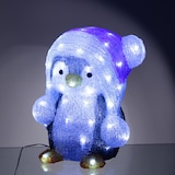 thumbnail of LED Pinguin mit Bommelmütze Acrylfigur Außen Weihnachtsdeko 33cm