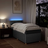 thumbnail of vidaXL Boxspringbett mit Matratze Dunkelgrau 80x200 cm Stoff