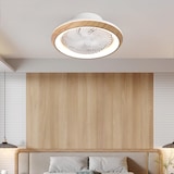 thumbnail of DUPI Ventilador Plafon de Techo con Luz Led GIRATORIO, función oscilante 360º. 6 Velocidades, color de luz regulable. Mando a distancia. (Haya)