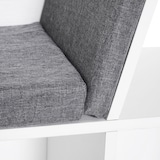 thumbnail of HOMCOM librería con asiento estantería de libros con 6 cubos estantería infantil con cojín 102x30x61cm blanco y gris