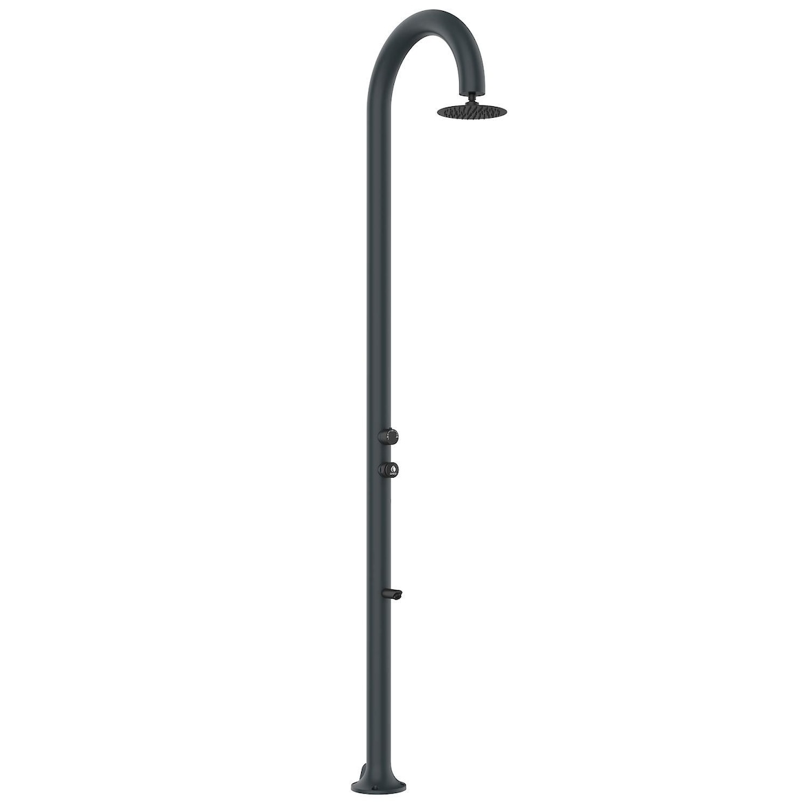 Sined Luna Timer p Grigia Aluminium Kaltwasser Zeitschaltuhr Duschkopf Grau