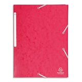 thumbnail of EXACOMPTA Chemise 3 rabats et élastique monobloc, carte lustrée 5/10e Rouge, élastique fixé devant