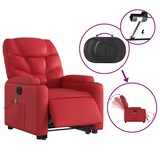 thumbnail of vidaXL Massagesessel mit Aufstehhilfe Elektrisch Rot Kunstleder