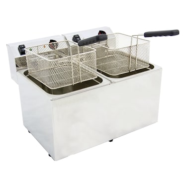 EURAST - Freidora electrica 8+8 litros de sobremesa - 530x495x325 mm - 7000 W 230/1V - 44880101