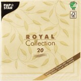 thumbnail of 8 X 20 Servietten "ROYAL Collection" 1/4-Falz 40 cm x 40 cm champagner "New Mediterran"