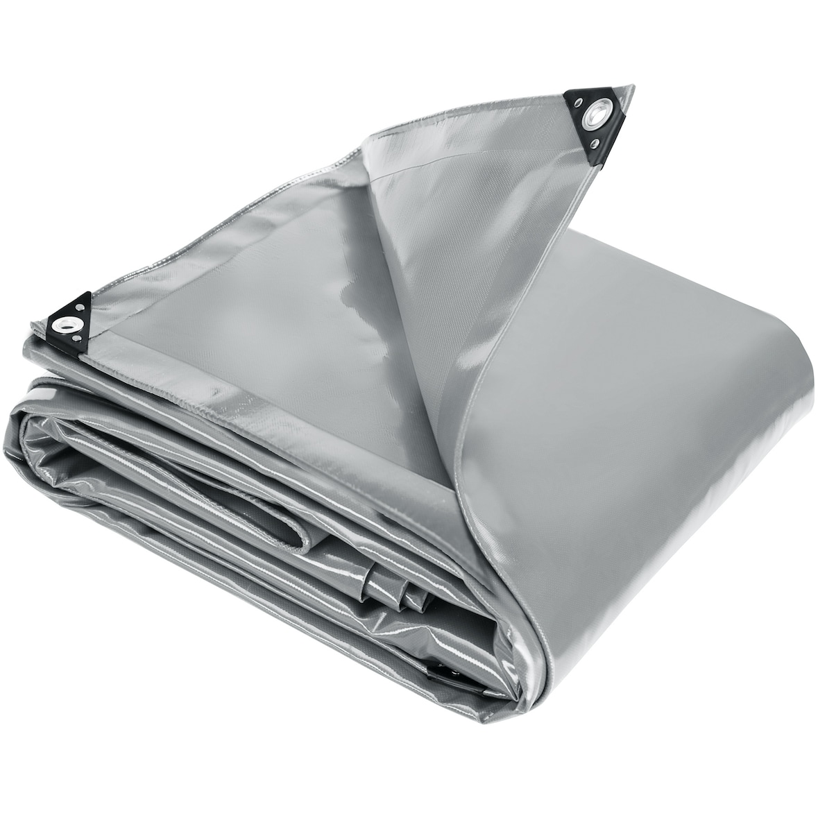 tectake Afdekzeil, waterdicht grijs - 4 x 5 m - 403944