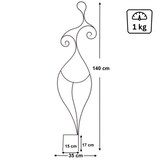 thumbnail of DanDiBo Rankhilfe Kletterhilfe Metall Schwarz 140 cm Bodenstecker Frau Lora Gartenstecker Rankgitter Kletterpflanzen Blumenhalter Ranksäule