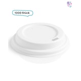 thumbnail of Deckel aus Bagasse 1.000 Stk für Kaffeebecher mit 80mm Durchmesser, umweltfreundlich, kompostierbar