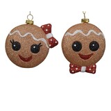 thumbnail of Christbaumschmuck Kunststoff 9,1cm Lebkuchenmann Figur 1 Stück sortiert Bruchfest mit Glitzer Weihnachtsbaum Anhänger für Weihnachten Lebkuchen Braun