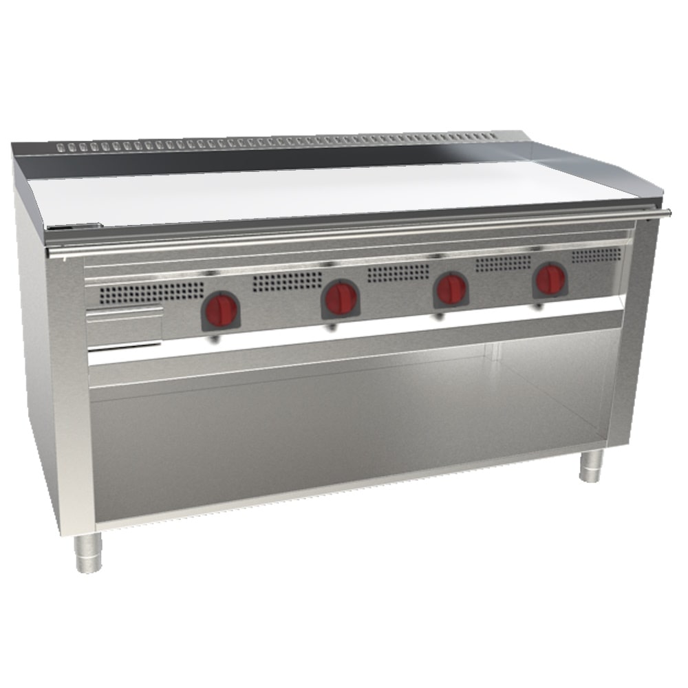 EURAST - Frytop-teppanyaki cd 15 mm elektrisch op standaard - 1600x720x850 mm - 21600 W 400/3V - 32167E55