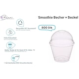 thumbnail of SET: Cups, klare Becher  225ml + Deckel ohne Loch - 800 Stück, transparentes recyceltes PET