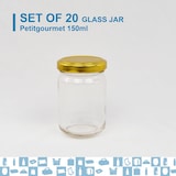 thumbnail of 20 Potes de Geleia de Vidro Vazios de 150ml - Frascos de vidro, Pequenos Potes, Potes para Conservas e Compotas, Pote de Mel de Vidro - Casamento