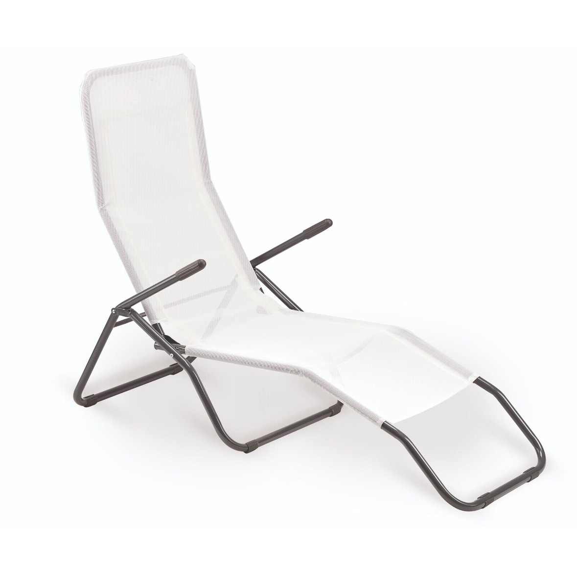 Garden Friend Sdraio Formentera Basculante struttura in acciaio copertura in textilene misure h96x140x57 cm Bianca