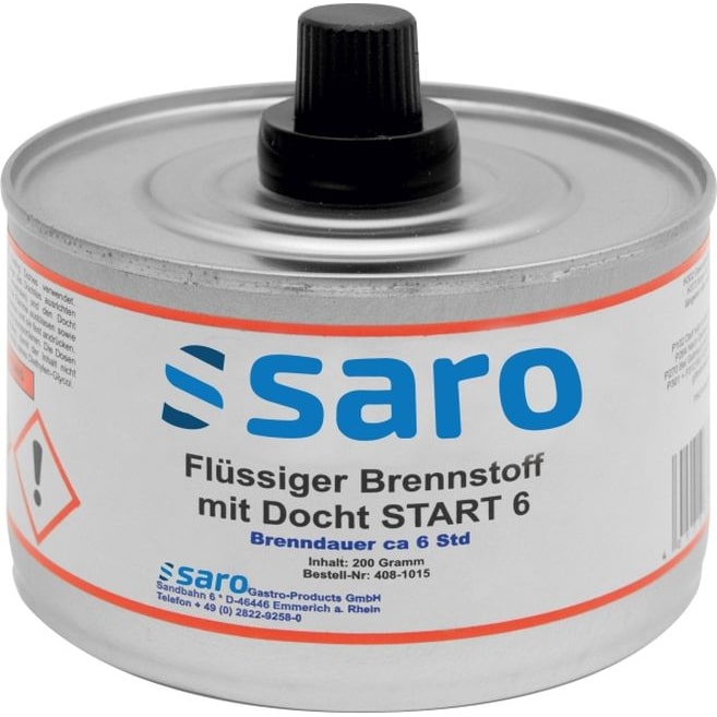 Combustible liquide - 200g - 6h - Glycol - START 6 - Lot de 24 - Saro